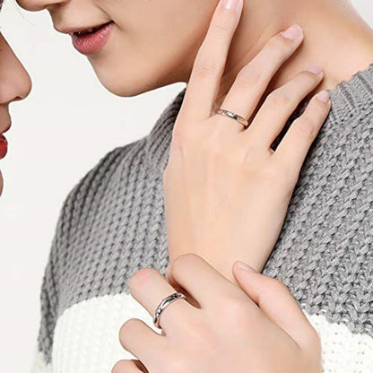 Rockyu 鹿の角モチーフ ペアリング フリーサイズ シルバー925×18K メンズ＆レディース