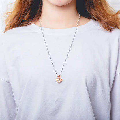 Rockyu 王冠ハートペアネックレス｜クラウン×サファイア風デザインのカップルジュエリー