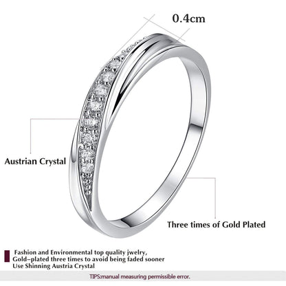 Rockyu レディースリング ピンクゴールド＆シルバー ジルコニア輝く華奢デザイン