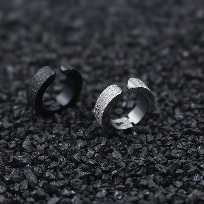 Rockyu ピアス メンズ レディース チタン フープ リング フェイク イヤリング 金属アレルギー対応