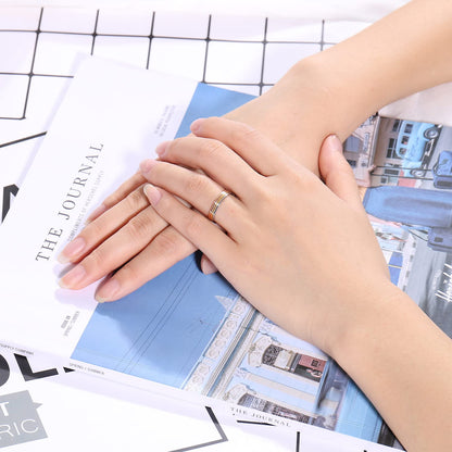 Rockyu 極細リング 1mm シンプル ステンレス ピンキーリング シルバー/ゴールド/ローズゴールド