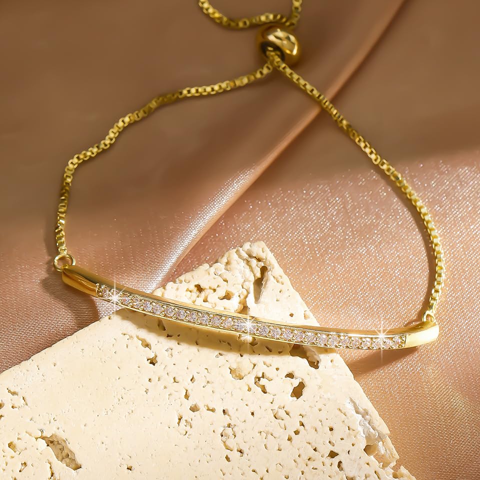 Rockyu スリムライン テニスブレスレット レディース 3色展開