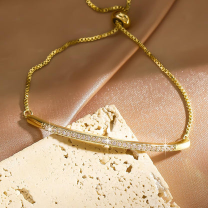 Rockyu スリムライン テニスブレスレット レディース 3色展開