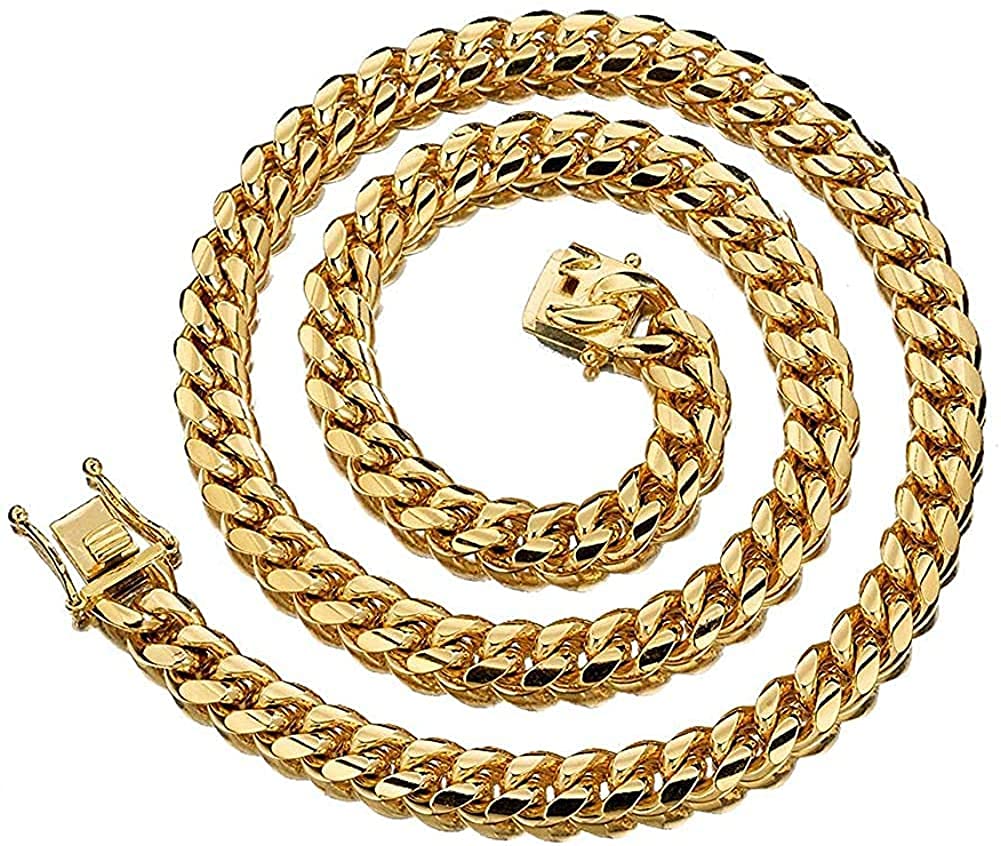 Rockyu 喜平チェーン ネックレス メンズ｜選べる太さ＆長さ シルバー＆ゴールド