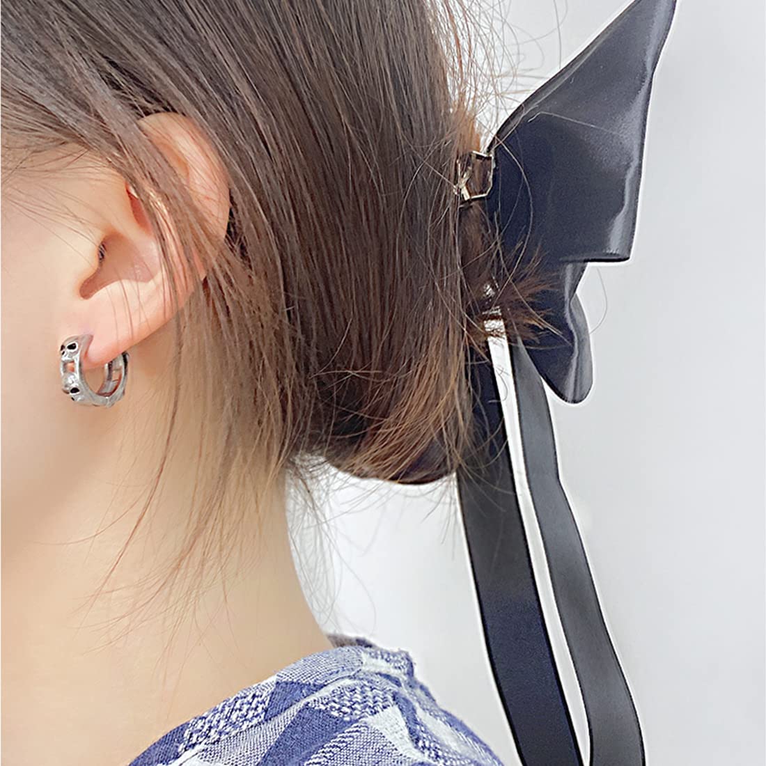 Rockyu ステンレススカルフープピアス メンズ レディース