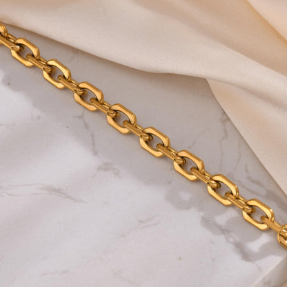 Rockyu ネックレス レディース ゴールド＆シルバー ステンレススチール チェーン チョーカー 調整可能 太め ファッションアクセサリー