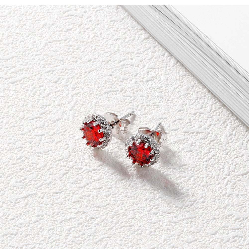 Rockyu ピアス レディース スタッド 一粒ジルコニア 丸型 シルバー キャッチ付き