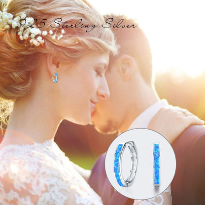 Rockyu レディース バーオパール フープピアス ステンレス製