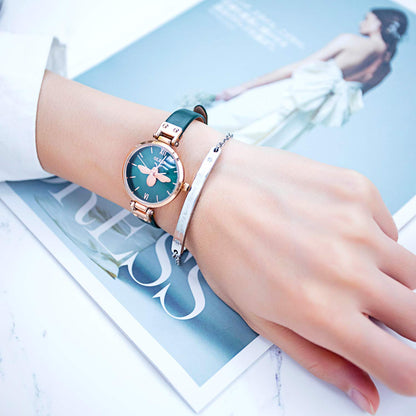 Rockyu レディースブレスレット ピンクゴールド 18K風 チタン製 ジルコン付 サイズ調整可