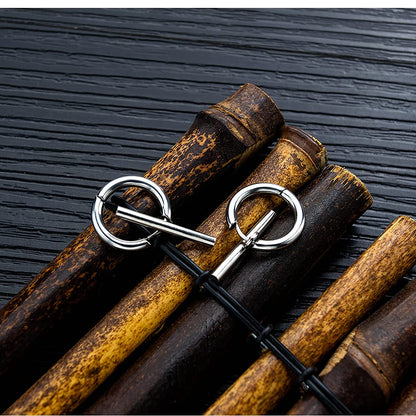 Rockyu ピアス メンズ レディース シンプル ステンレス リング ショートバー フープ 両耳セット アレルギー対応