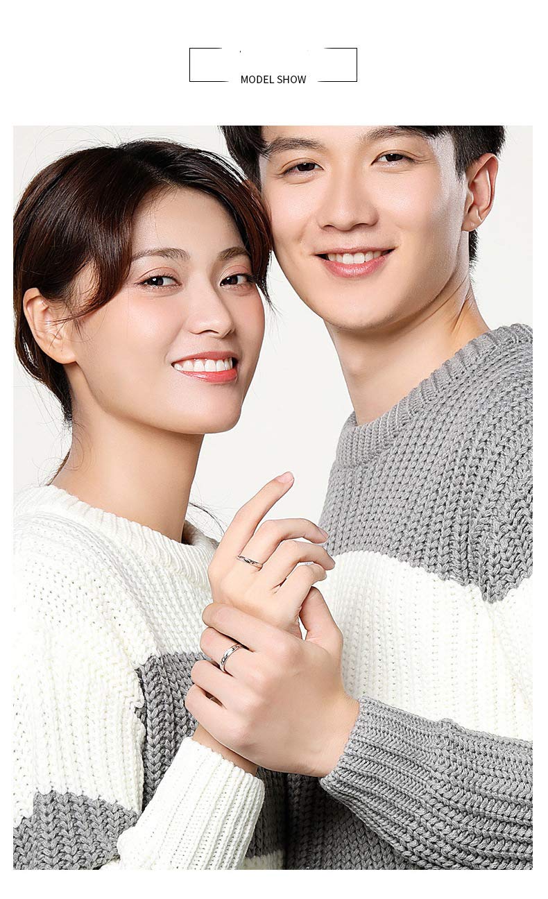 Rockyu リング メンズ レディース ペアリング 鹿の角モチーフ 925シルバー フリーサイズ