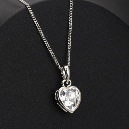 Rockyu ピアス レディース ハートモチーフ ピンクゴールド ジルコニア ロングチェーン 揺れるピアス