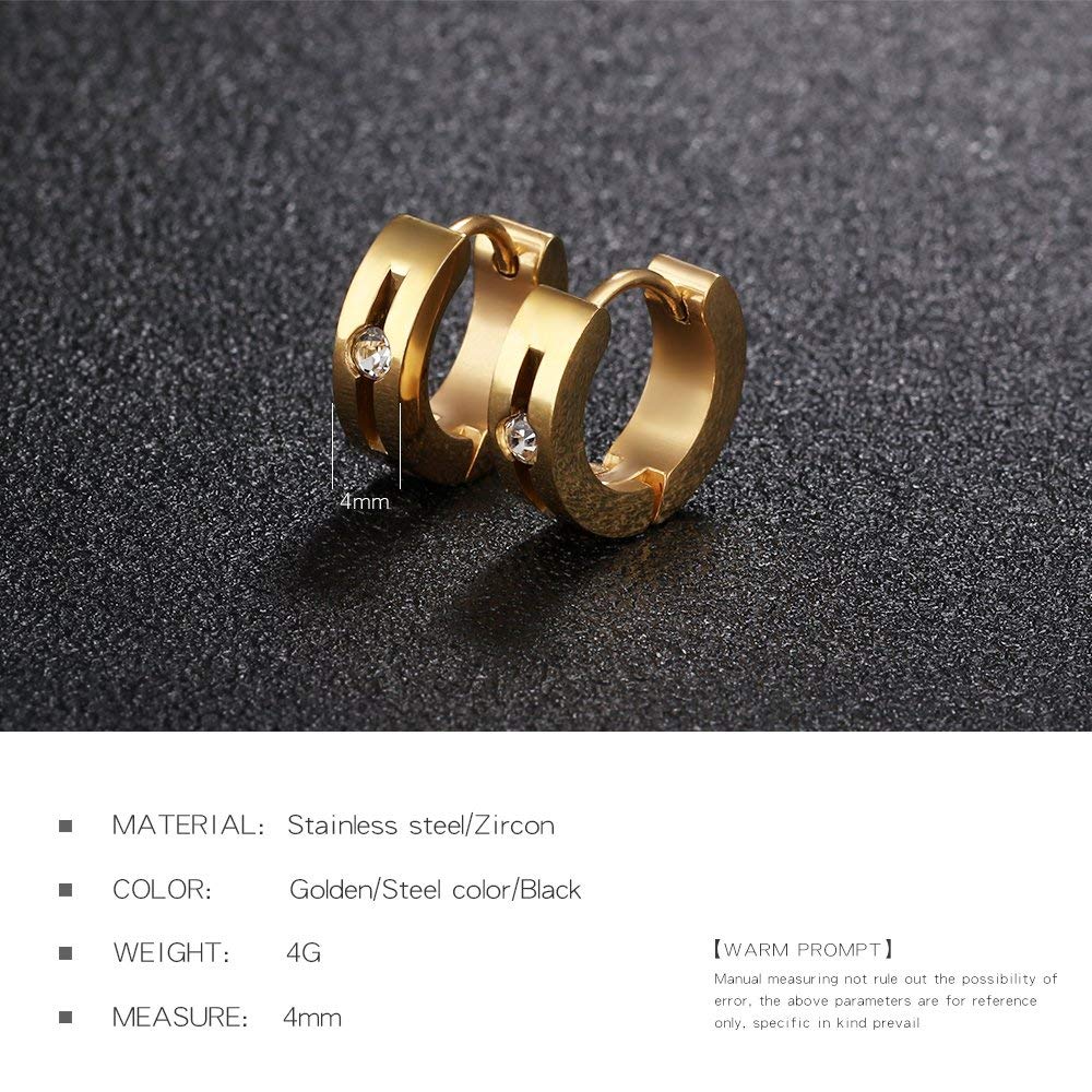 ジルコニア×ステンレス フープピアス｜シンプル＆クールな3色展開