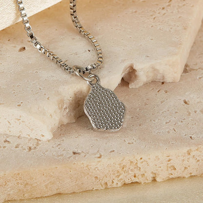 Rockyu ステンレス ペアシェイプ キュービックジルコニア レディースネックレス