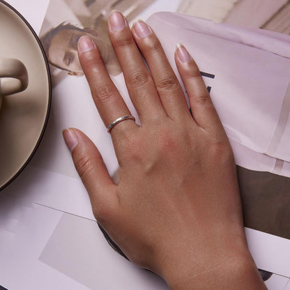 Rockyu ターコイズスターリングシルバーリング レディース 星モチーフ 細身デザイン