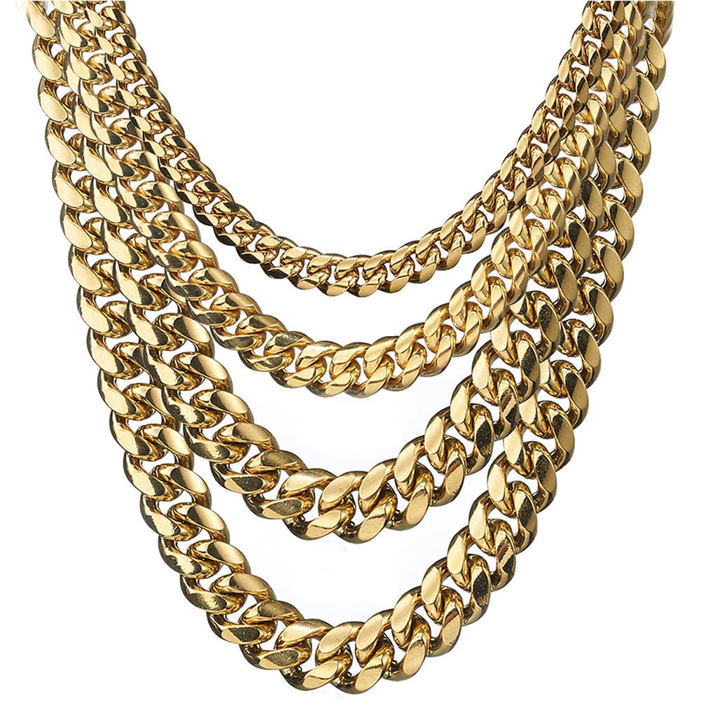 Rockyu 喜平チェーン ネックレス メンズ｜選べる太さ＆長さ シルバー＆ゴールド