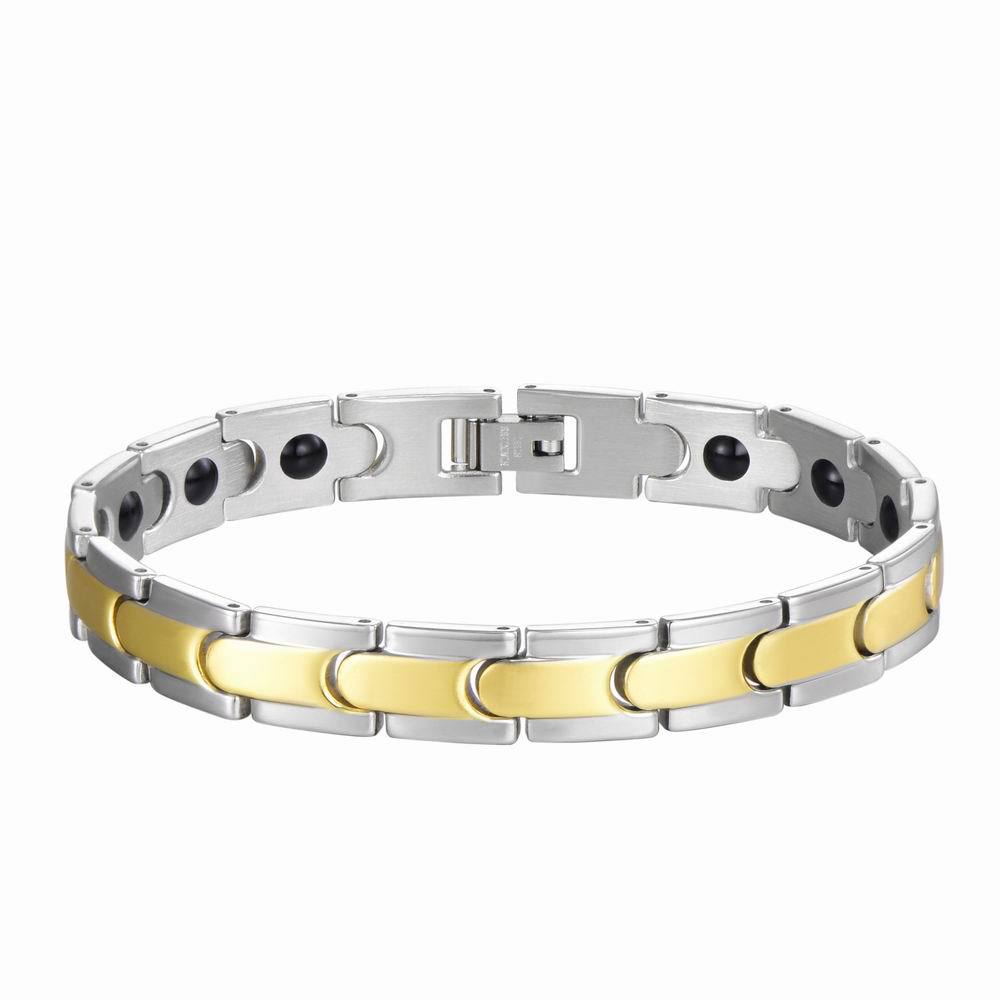 Rockyu ネックレス メンズ レディース ステンレス ゲルマニウム シルバーゴールド チェーン 幅10mm チョーカー アクセサリー