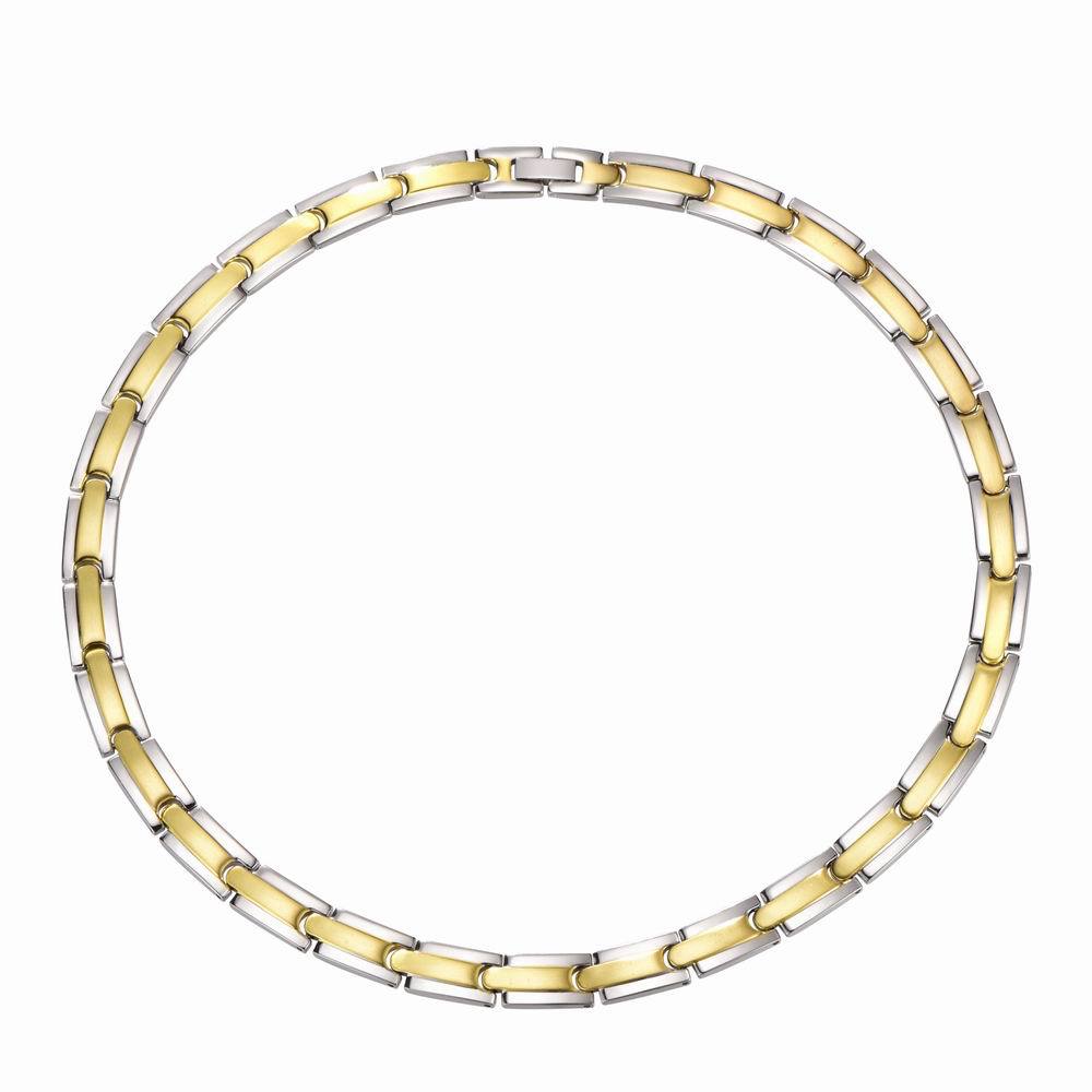 Rockyu ネックレス メンズ レディース ステンレス ゲルマニウム シルバーゴールド チェーン 幅10mm チョーカー アクセサリー