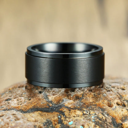 Rockyu ステンレススピナーリング メンズ｜シンプル＆重厚感の3色展開