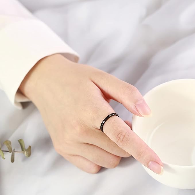Rockyu タングステン リング 細身 2mm シンプル おしゃれ 指輪 男女兼用 全5色