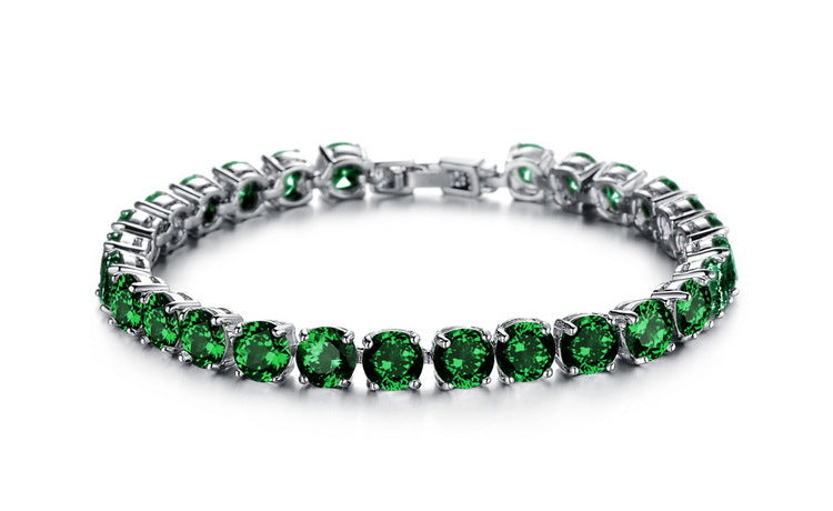 Rockyu レディース テニスブレスレット 5Aジルコニア 豪華バングル ギフトに最適