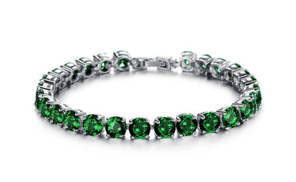 Rockyu レディース テニスブレスレット 5Aジルコニア 豪華バングル ギフトに最適