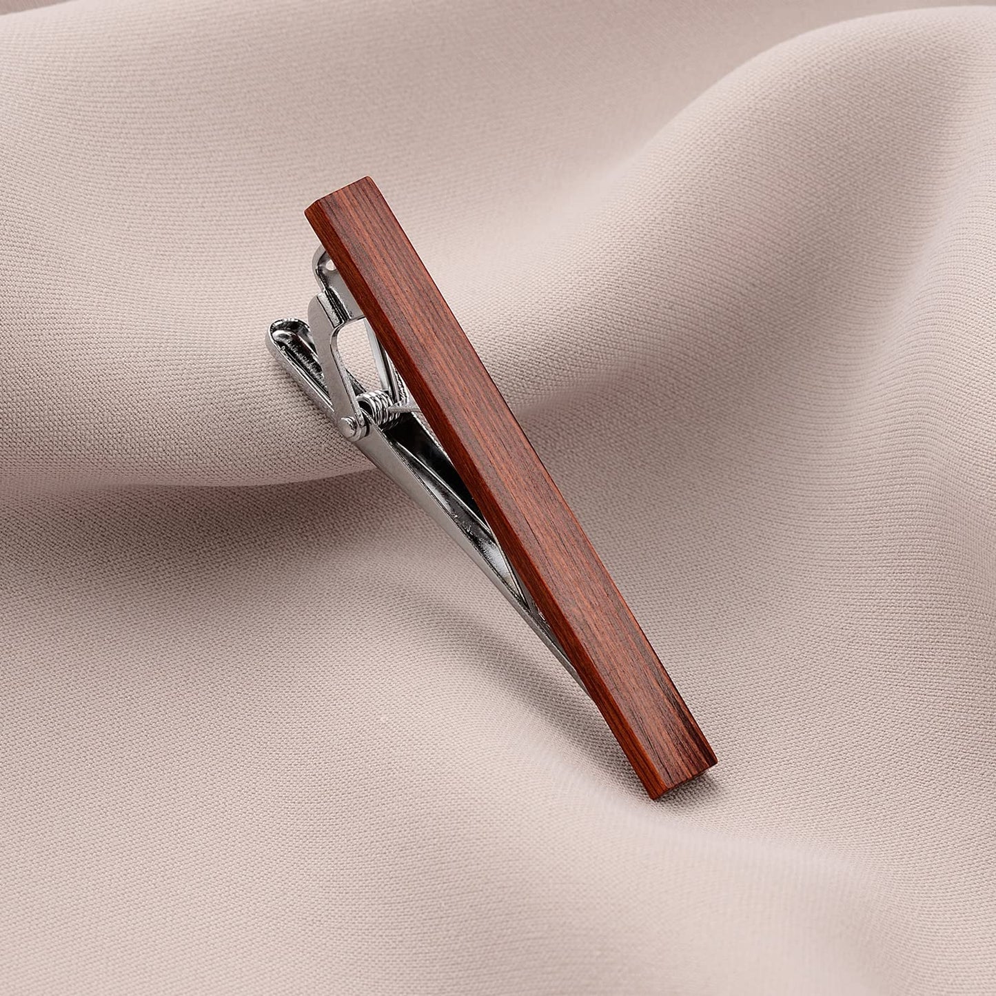 Rockyu タイピン 3本セット メンズ 木製ネクタイピン 赤 青 黒 ボックス付き ビジネス＆フォーマル対応