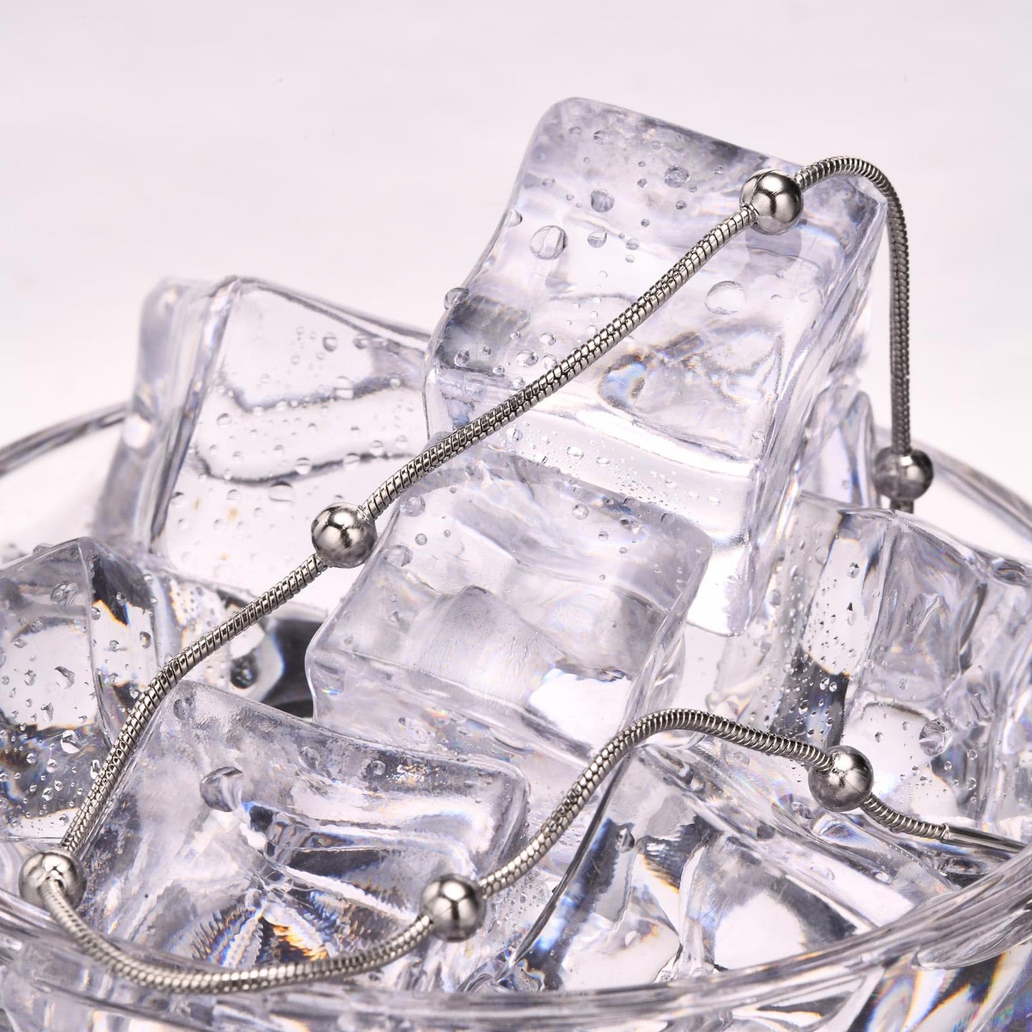 アンクレット レディース ステンレススチール ボールチャーム ゴールド/シルバー 調整可能 シンプル 夏アクセサリー