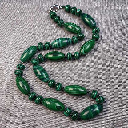 Rockyu 天然石ビーズ ロングネックレス レディース メンズ兼用 数珠風セーターチェーン