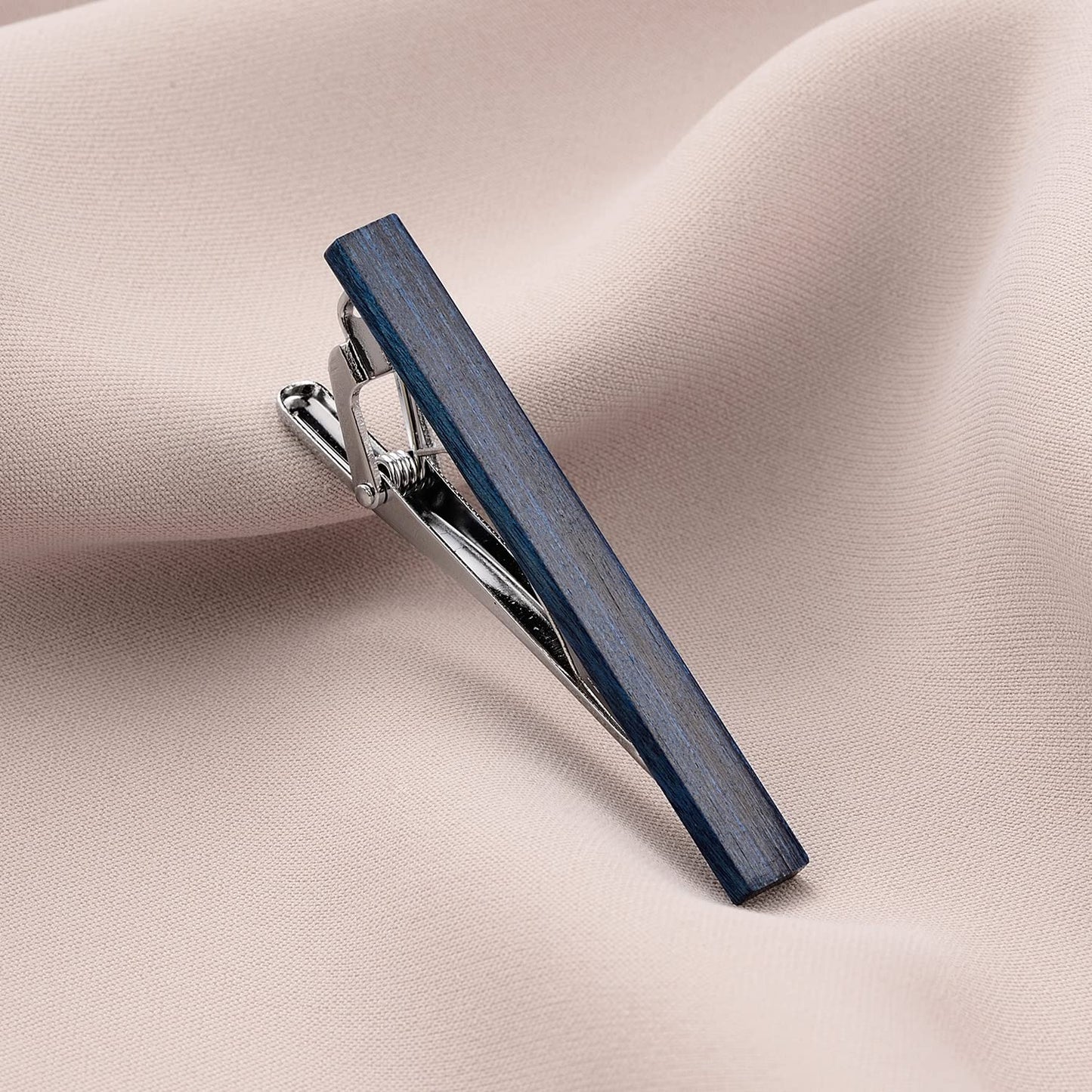 Rockyu タイピン 3本セット メンズ 木製ネクタイピン 赤 青 黒 ボックス付き ビジネス＆フォーマル対応