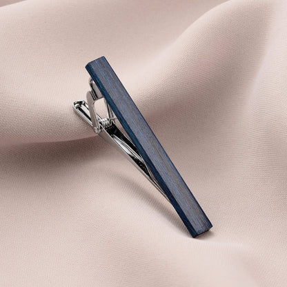 Rockyu タイピン 3本セット メンズ 木製ネクタイピン 赤 青 黒 ボックス付き ビジネス＆フォーマル対応