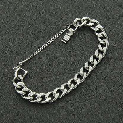 Rockyu ブレスレット メンズ 喜平チェーン シルバー ステンレス 太め 幅10mm