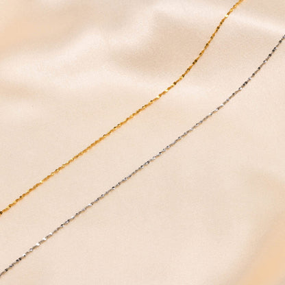 Rockyu ネックレス レディース ゴールド シルバー ステンレス 細チェーン アレルギー対応