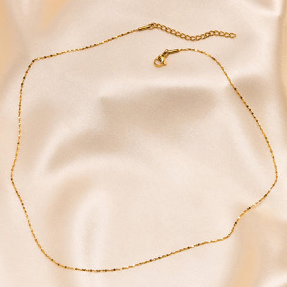 Rockyu ネックレス レディース ゴールド シルバー ステンレス 細チェーン アレルギー対応