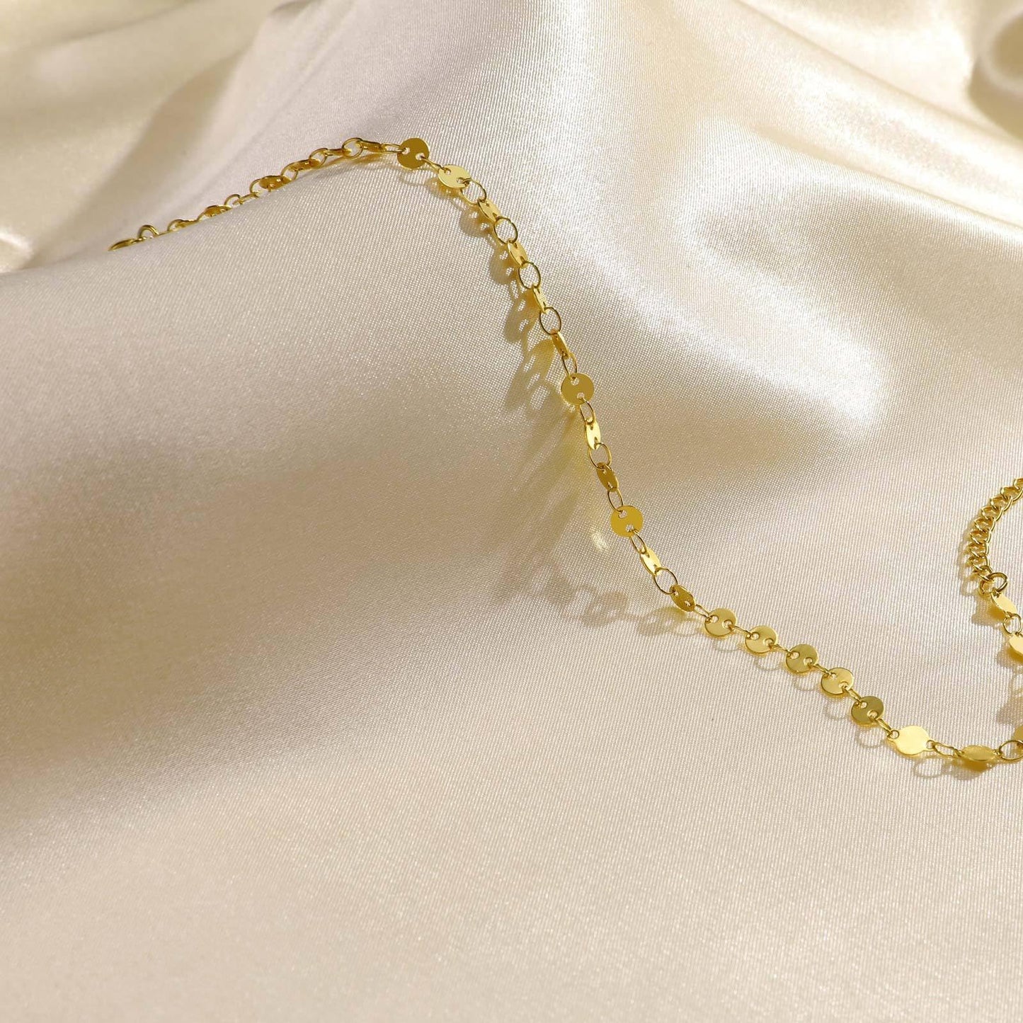 Rockyu アンクレット レディース ゴールド ステンレス 喜平チェーン ハートチャーム付き 金属アレルギー対応