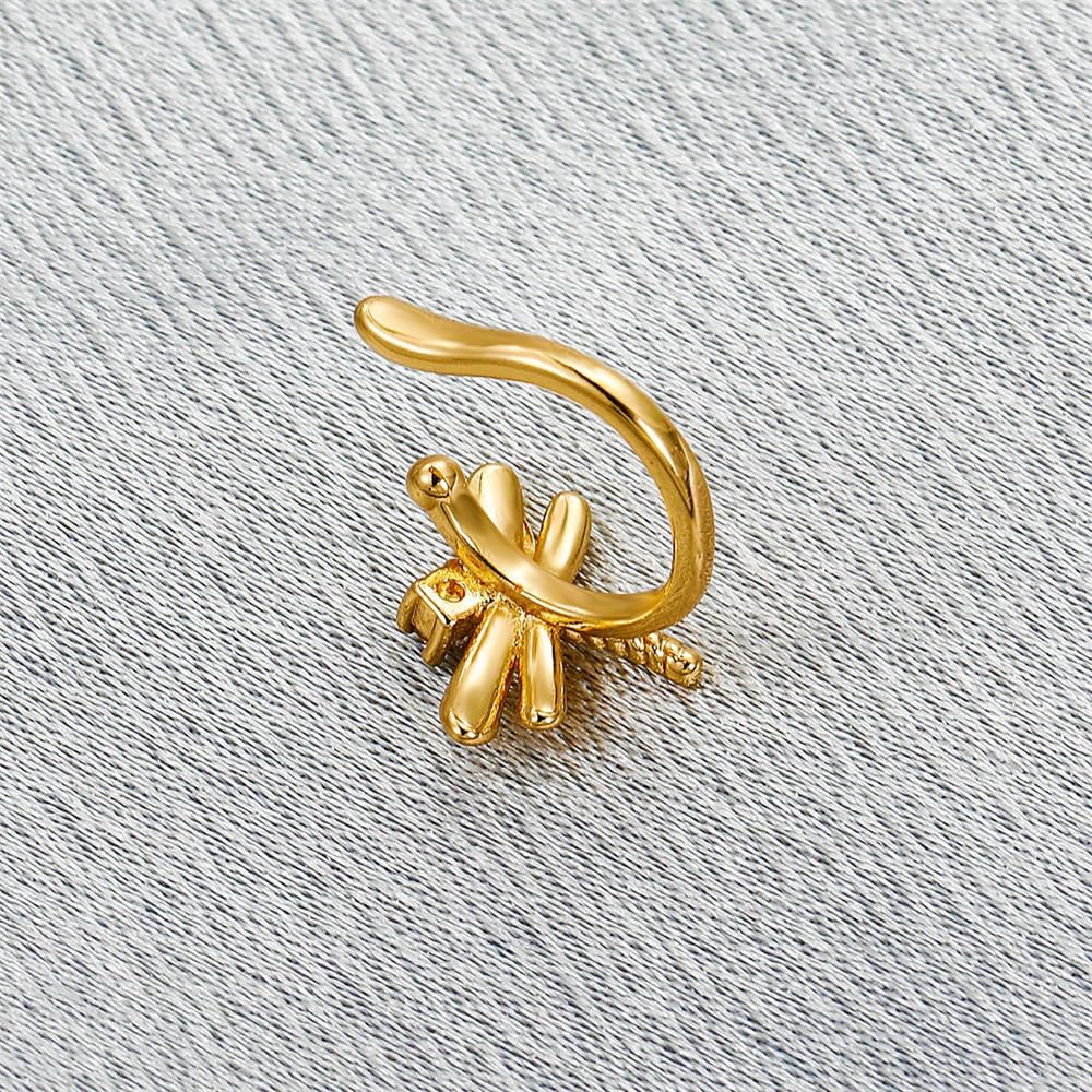 イヤーカフ レディース トンボモチーフ U字型 ジルコニア