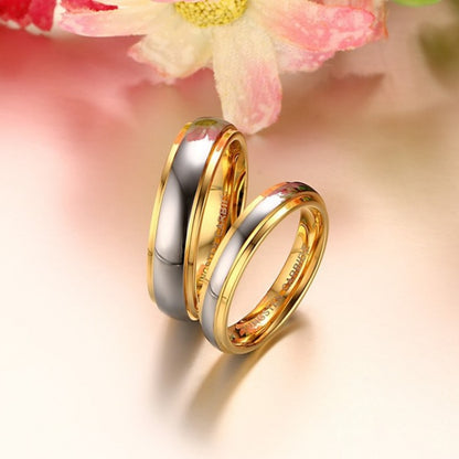 クラシック タングステン ペアリング ゴールド×シルバー 鏡面仕上げ 4mm/6mm