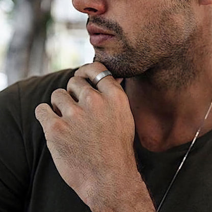 マット甲丸タングステンリング｜Rockyu 男女兼用 6mm/8mm 高耐久シンプル指輪 IPメッキ仕上げ