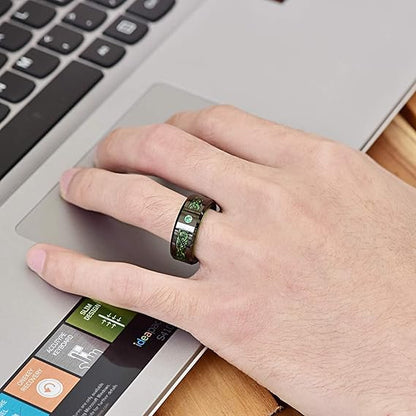 Rockyu タングステンリング メンズ 龍紋デザイン おしゃれ 幅8mm 指輪