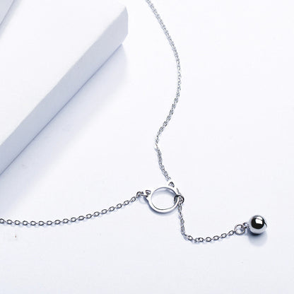 Rockyu 猫モチーフネックレス レディース シルバー925 鎖骨チェーン付き ジルコニアチャーム