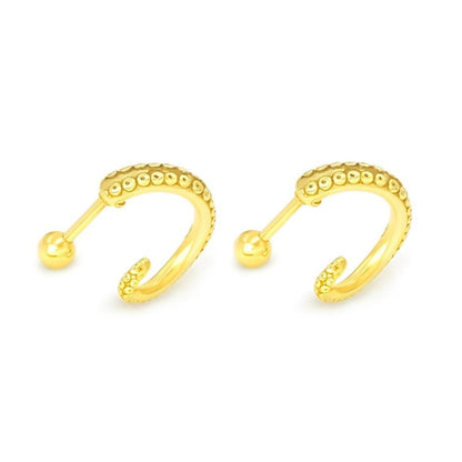 Rockyu ピアス メンズ 片耳 両耳 ステンレス タコ足デザイン シルバー スタッドピアス