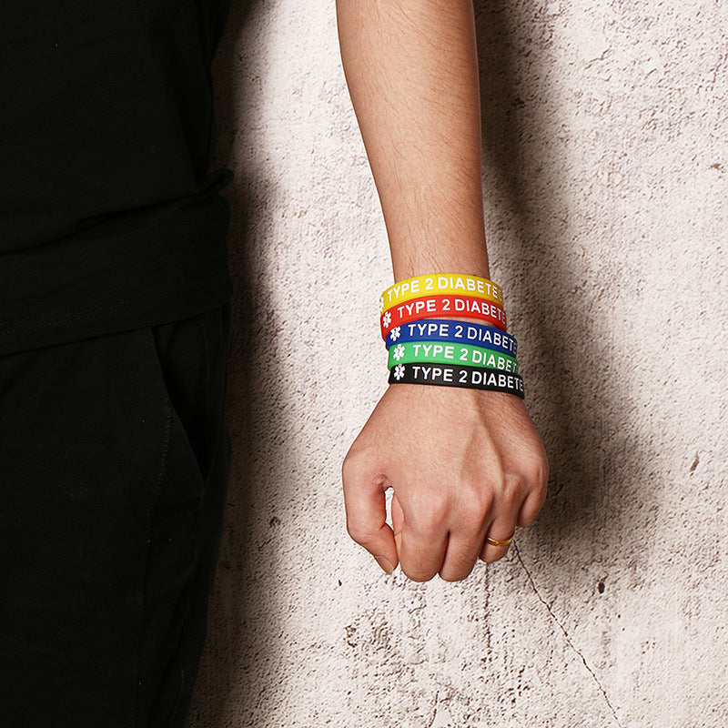 Rockyu シリコンブレスレット マルチカラー 男女兼用 刻印入り おしゃれ アクセサリー