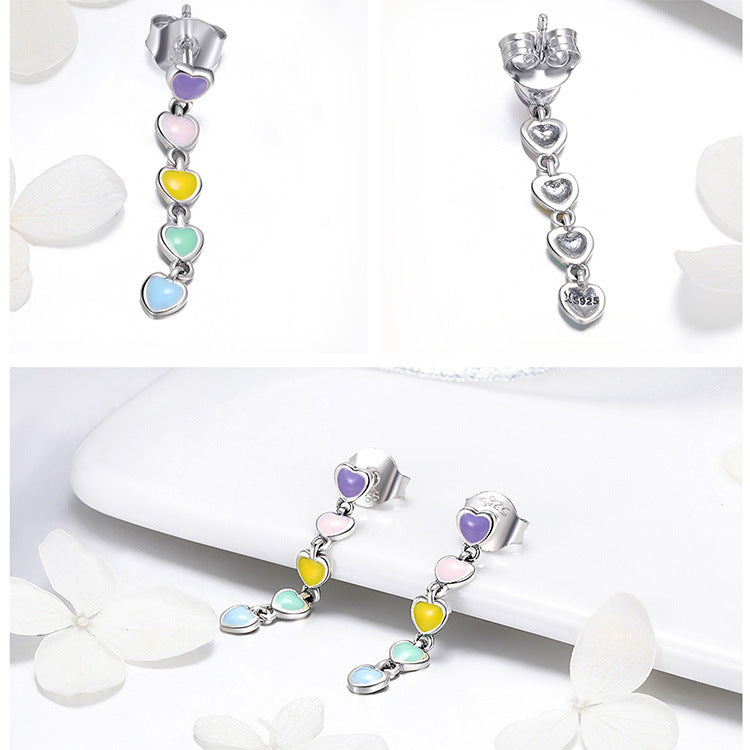 Rockyu ブレスレット レディース シルバー ハートブレスレット 調整可能 純銀製 金属アレルギー対応 ギフト