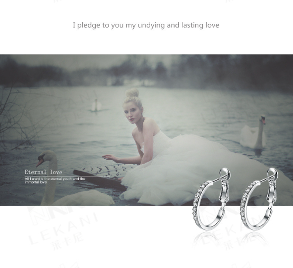 Rockyu フープピアス レディース｜18Kピンクゴールド＆クリスタル 上品カジュアルアクセ