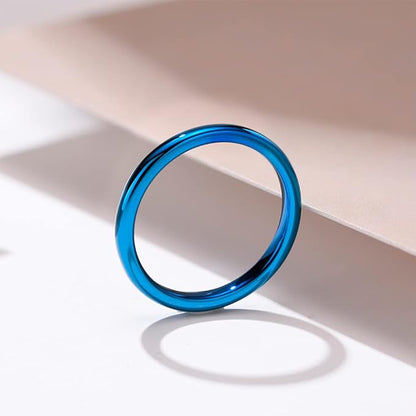 Rockyu タングステン リング 細身 2mm シンプル おしゃれ 指輪 男女兼用 全5色