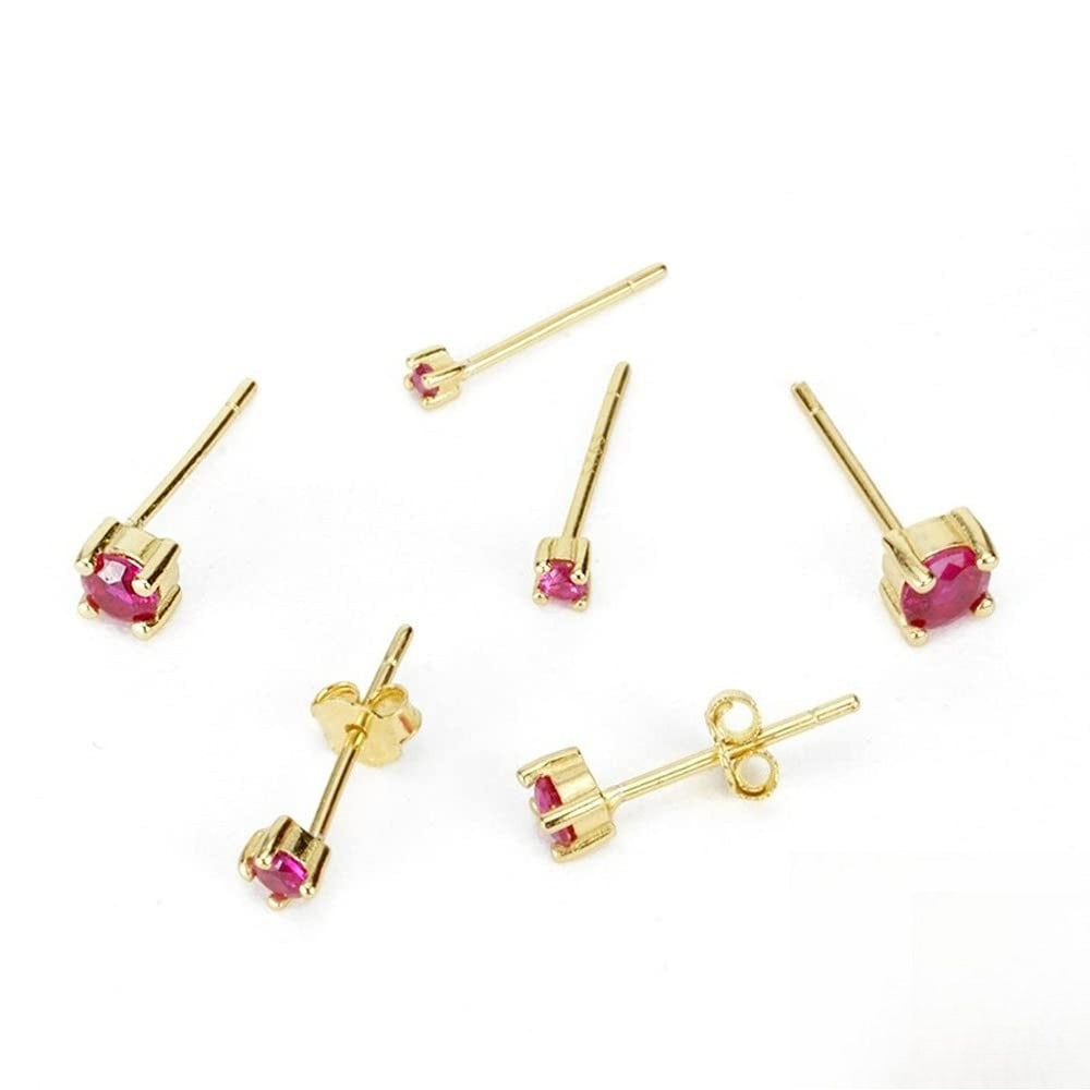 Rockyu レディースピアス 6本セット 小粒ジルコニア スタッド 軟骨ピアス 金属アレルギー対応 可愛い 韓国風デザイン