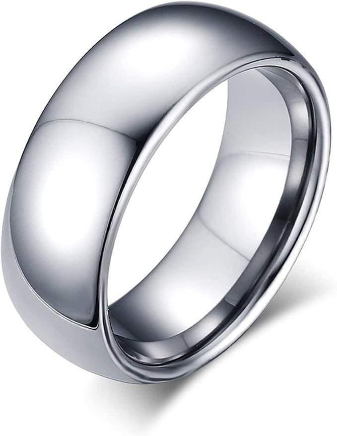 クラシック タングステンリング – 鏡面仕上げ メンズ＆レディース 3/4/6/8mm 指輪