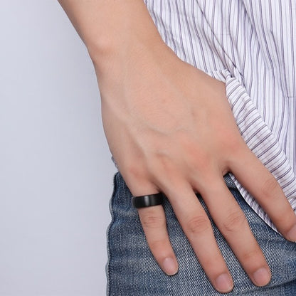 マット甲丸タングステンリング｜Rockyu 男女兼用 6mm/8mm 高耐久シンプル指輪 IPメッキ仕上げ