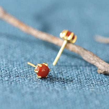 Rockyu ピアス レディース 小さい ターコイズ レッド ホワイト シルバー925 金属アレルギー対応