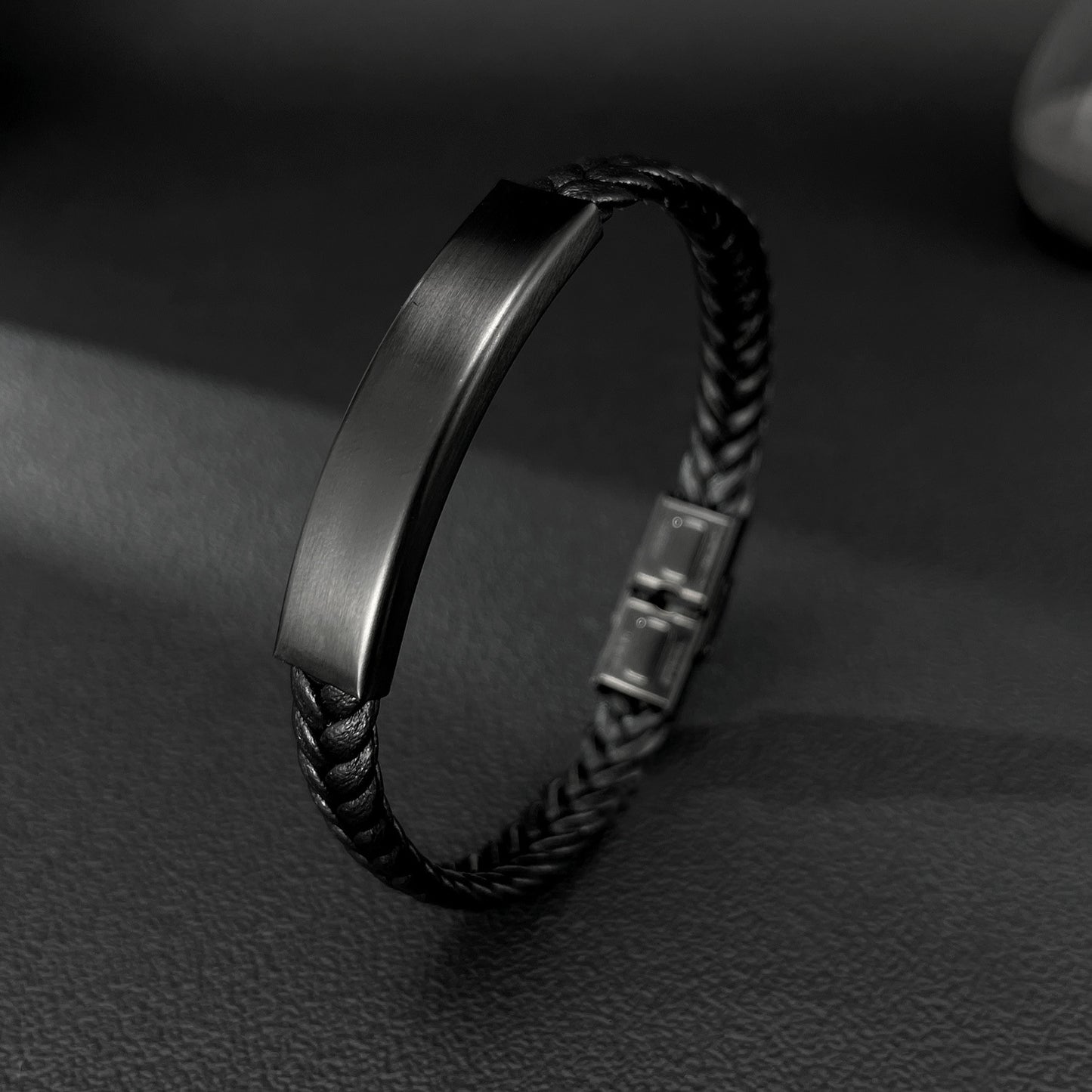 Rockyu ブレスレット メンズ バングル ステンレス レザーブレスレット ブラック 各種類ブレスレット チェーン アレルギー対応ブレスレット かっこいい ファッション アクセサリー